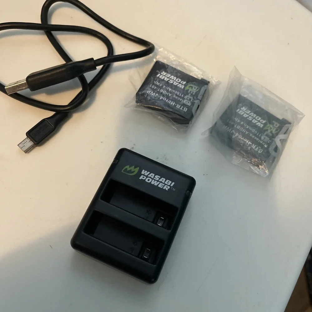 Wasabi Power Battery (2-Pack) and Double Charger for GoPro HERO4, (10)
